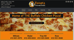 Desktop Screenshot of frankspizzachicken.com